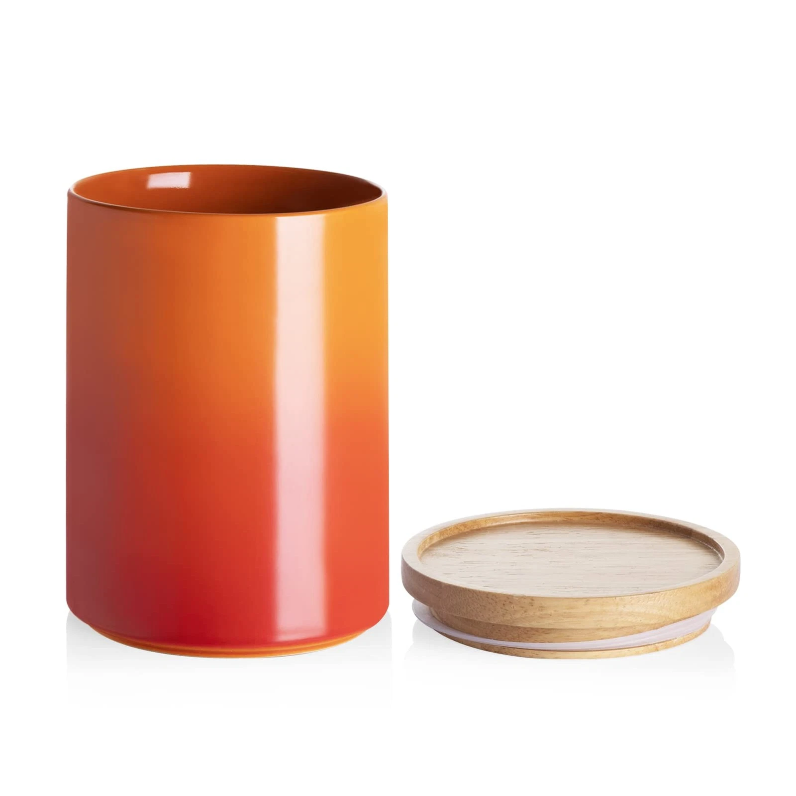 Ceramic Food Storage Jar, Stackable Kitchen Canisters, Containers with Airtig...