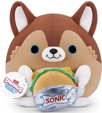 2024 Zuru Snackles 8" Lucas/Dog - Sonic Burger Plush - Series 2-NWT- Collectible
