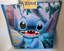 Disney STITCH Blue 2-Sided Shopping Bag/Tote With Handle 🆕🆓 Shipping!