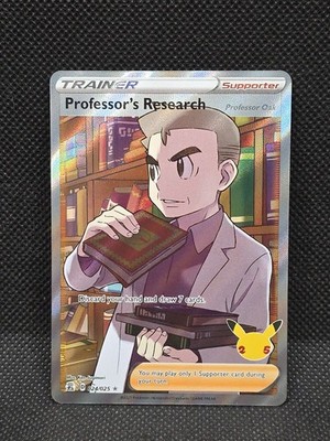 Professor's Research Full Art 024/025 Pokemon 2021 Celebrations Holo Ultra Rare 