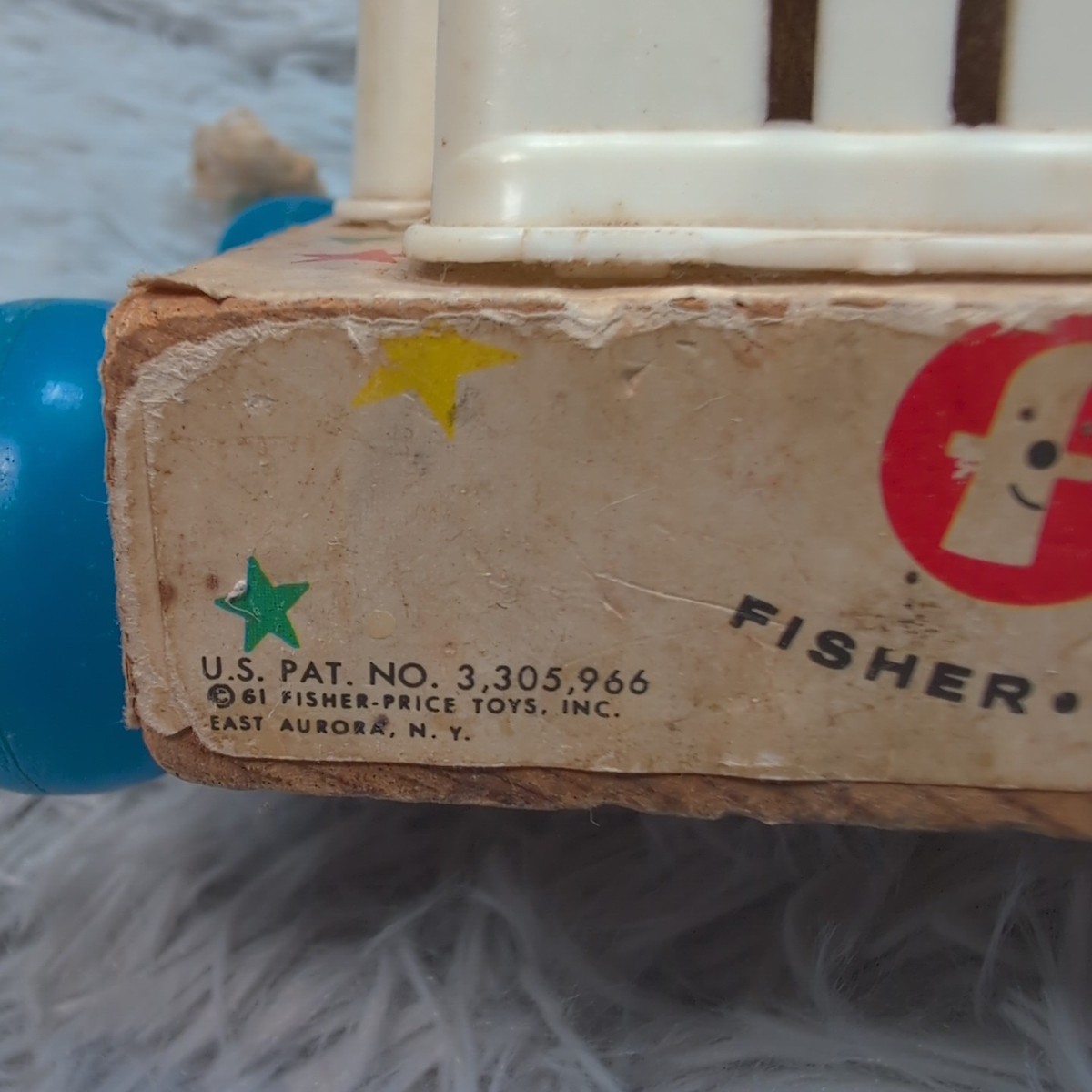 Vintage 1961 Fisher Price #747 Chatter Phone Rotary Telephone Pull