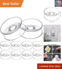 10Pcs Transparent Double Sided Suction Cups - 30mm for Glass & Mirrors