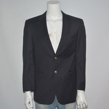 JOS A BANK Signature GOLD 100 Wool Black Two Button Blazer Sz 38R