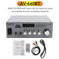 800W 2.1CH Bluetooth Stereo Hifi Car Home Audio Car Amplifier AMP Sound Speaker