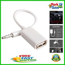 Compatible AUX to USB Adapter: 3.5mm Male to USB 2.0 Female for Car MP3 Systems