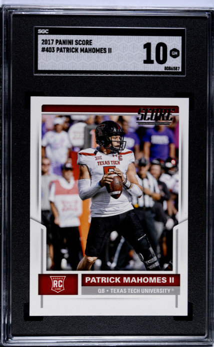 2017 Panini Score #403 Patrick Mahomes II Rookie SGC 10