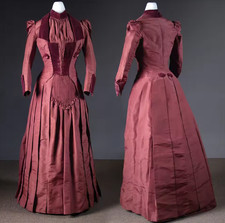 1889s Vintage Victorian Edwardian Afternoon Day Dress Historical Civil War Court