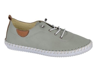 Mod Comfys L662 modische Freizeitschuhe Damen weiches Leder bequem elastisch Spitze