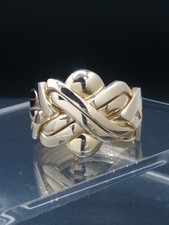 9ct Gold Six Piece Puzzle Ring - UK Size: T - British Hallmarked