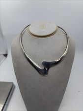 Sterling Silver 925 VTG mexico collar necklace 36.4g,2.7mm