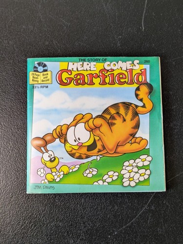 Garfield Read Along Vinyl Record And Book Here Comes Garfield Vintage