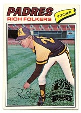 2026 Topps Heritage #372 Rich Folkers 50th Anniversary Buyback San Diego Padres