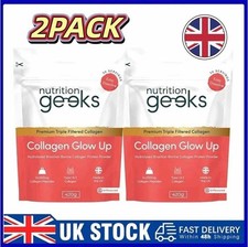 2X Improved New 420g Glow Up 30 serving 14000mg Collagen geeks Powder Nutrition
