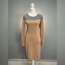 Tan/Gray Tart Sweater Dress Size M EUC