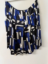 Lauren Ralph Lauren 100 Silk Geometric Print Pleated Skirt