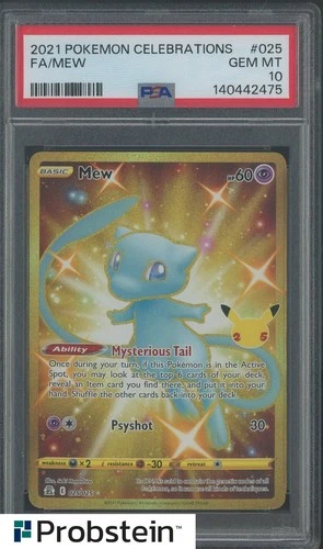 2021 Pokemon Celebrations #025 FA Mew PSA 10 GEM MINT
