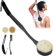 Back Scrubber for Shower, 20.5" Anti Slip Long Handle Bath Brush, Back Brush wit