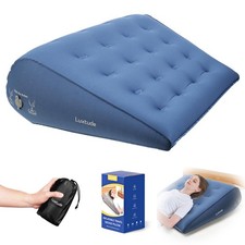 Inflatable Wedge Pillow for Sleeping, Travel Wedge Pillow for Acid Reflux Rel...