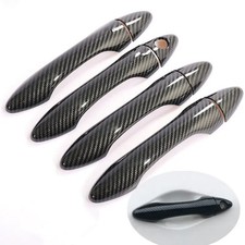 New Carbon Fiber Chrome Car Door Handle Cover Trim Sticker Car Door Handle Cover
