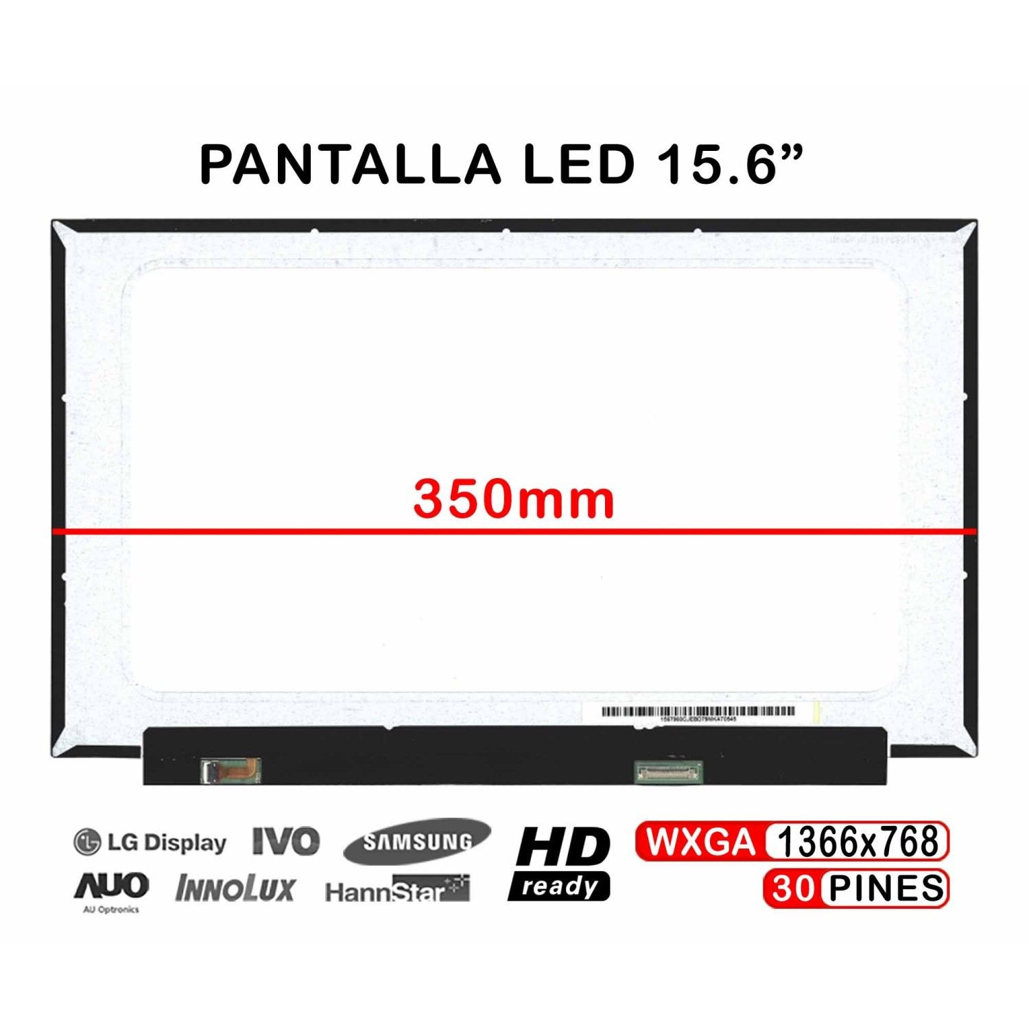 Schermo Led Da 15.6" Per Portatile NT156WHM-N44 V8.3