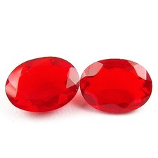 2.32Ct 2 PCS GORGEOUS ! STUNNING FIRE NATURAL RED MEXICAN FIRE OPAL