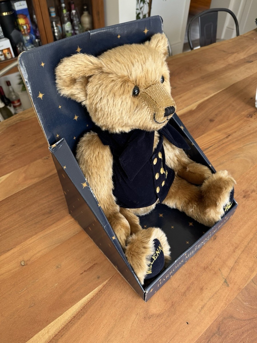 Harrods Millennium Teddy Bear 2000. Unopened In Box with Tags