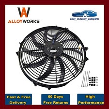 16 Universal Slim Fan 3500fcm Push Pull Electric Radiator Cooling 12v Mount Kit 16 Universal Slim Fan 3500fcm Push Pull Electric Radiator Cooling 12v Mount Kit