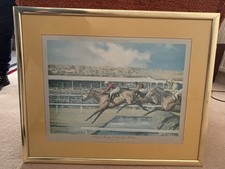 Framed Horse Racing Print "Red Rum - Over the Water" Print