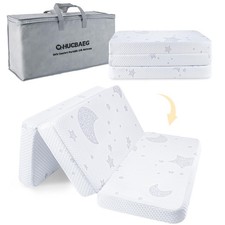 QHUCBAEG Trifold Pack and Play Mattress, Pack N Play Mattresses with DualSide...