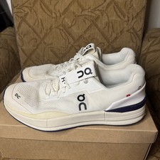 On Cloud Men's 12.5 The Roger Pro White Blue Acai Tennis Shoes Sneakers 48.98721