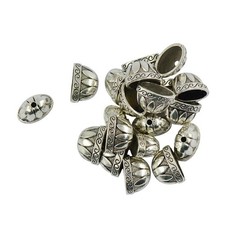 Silver Spacer Caps Jewelry Making craft 20 Pieces