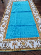 VERSACE ASCIUGAMANO CASA GRANDE BLU BAROCCO BAGNO SPIAGGIA 