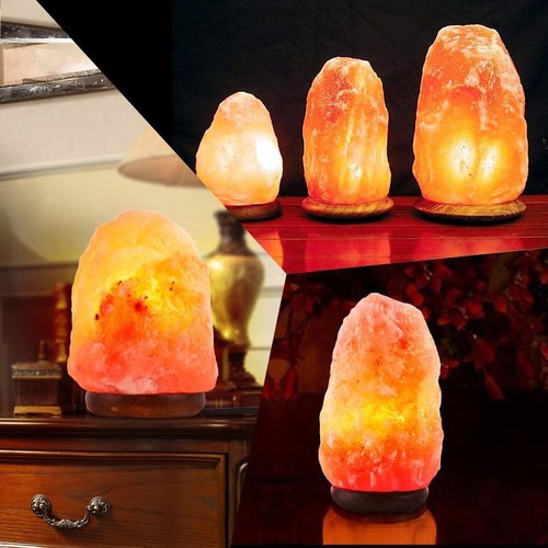 Authentic Himalayan Crystal Salt Lamp - 3-5 lbs, Dimmable Light & Beautiful Glow - Picture 7 of 9
