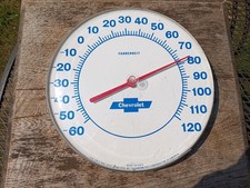 Vintage Chevrolet Round 12 Thermometer Ohio Jumbo Dial Usa Vintage Chevrolet Round 12 Thermometer Ohio Jumbo Dial Usa