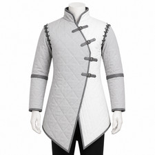 Handmade Medieval Quilted Gambeson Armor Jacket LARP Costume Coat