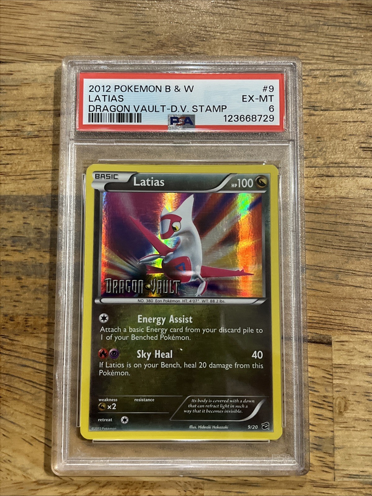 GRADED PSA 6 2012 Pokemon B & W Latias Dragon Vault-D.V. Stamp #9 