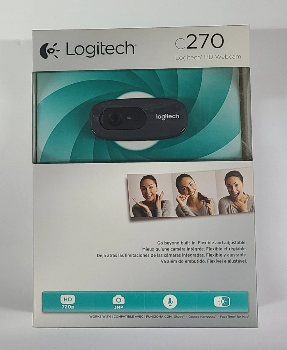 Webcam Logitech HD C270 - 1280x720 - USB 2.0 - Micro Intégré - Occasion