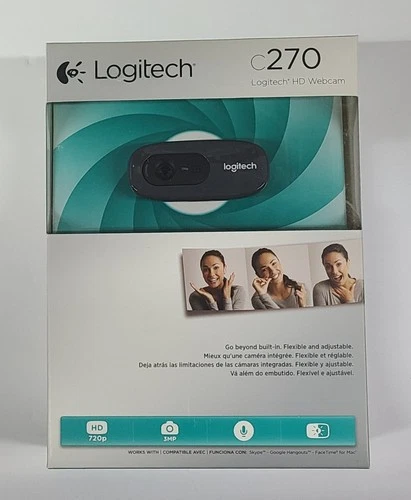 Logitech C270 USB 720p Webcam HD New In The Box
