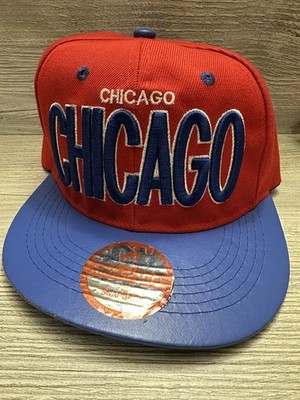 Chicago Headlines Souvenir Blue Red Embroidered Baseball Hat Cap Snapback Worn