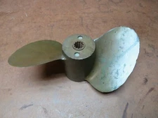 2 Blade brass Quick Silver boat prop Cup 12 22636A2 Vintage 