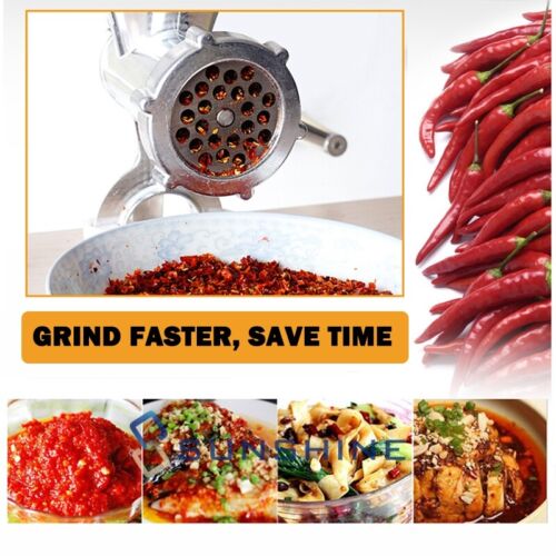 Table Hand Crank Manual Meat Grinder Mincer Stuffer Sausage Filler Maker Machine - Picture 9 of 24