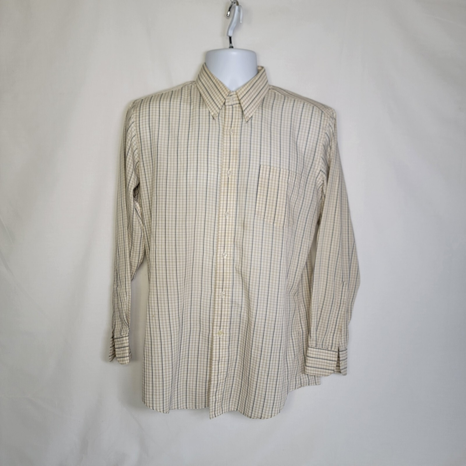 Camicia a quadri vintage Yves Saint Laurent taglia 16 32 33