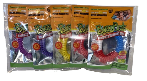 Pack of 5 NEW BuggyBeds Mosquito Repellent Band Child Friendly DEET FREE - 第 6/7 張圖片