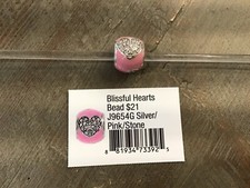 Brighton Blissful Hearts Bead J9654G Silver/Clear Stone/Pink Enamel