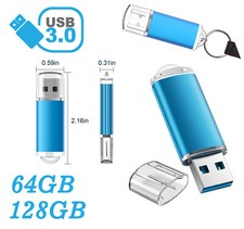 64/128GB USB 3.0 Rectangle Flash Drive Memory Stick Storage Thumb Drive USB Disk
