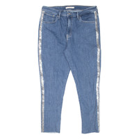LEVI'S Customised Sequined Womens Jeans Blue Slim Skinny W33 L26