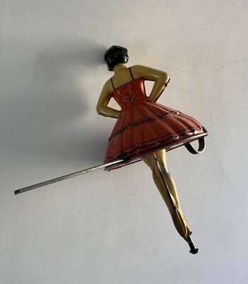 Tres Rare Jouet Fisher & Co , Danseuse Mecanique Made in Germany 11 Cm 1920
