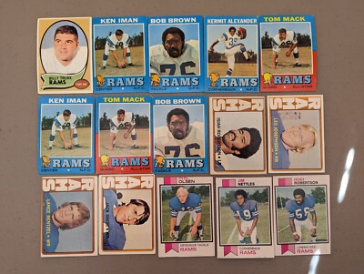 1971 Topps Football Lot Of 15 Los Angeles Rams NFL 1972 | eBay