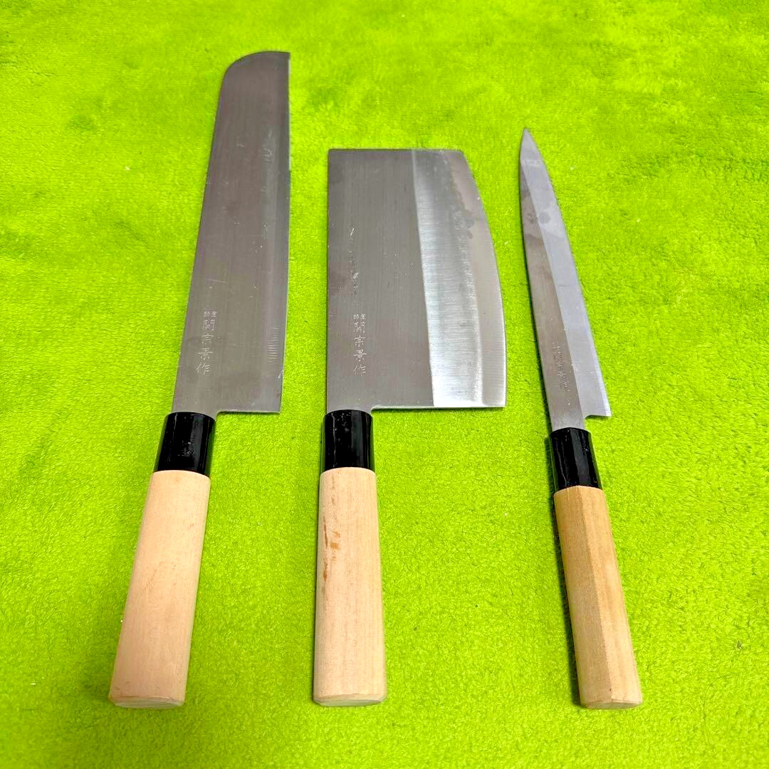 Juego de cuchillos de cocina japoneses usados #9