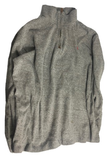 Zip Gray Sweater Pullover Red Pony | eBay